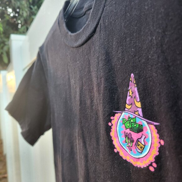Zumiez A.Lab Mystical Wizard Money Graphic Tee S- BLACK - Picture 2 of 5